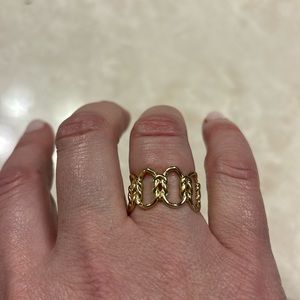 Kendra Scott gold lattice ring size 7- EUC